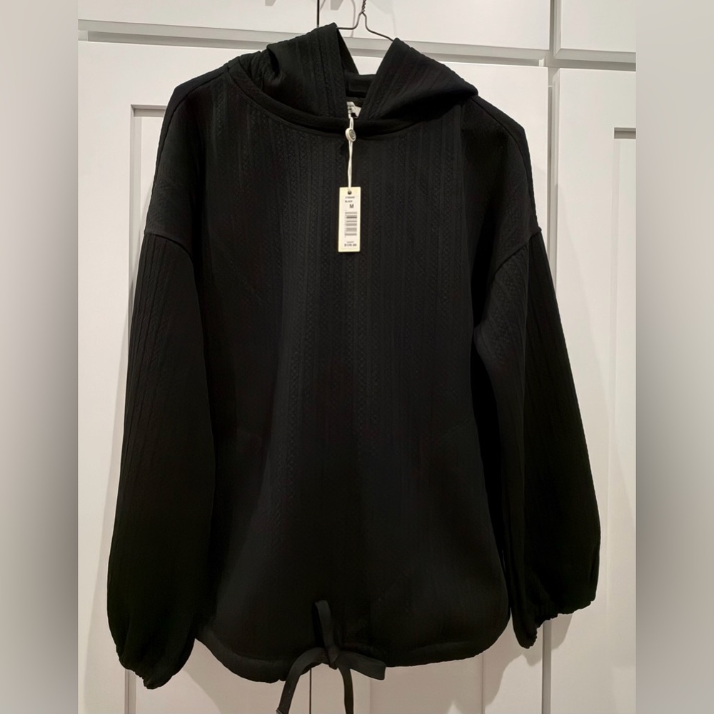 Max Studio Pullover Hoodie in Black - Size Medium